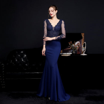 Long Sleeve Lace Granada Gown