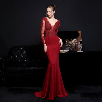 Long Sleeve Lace Granada Gown