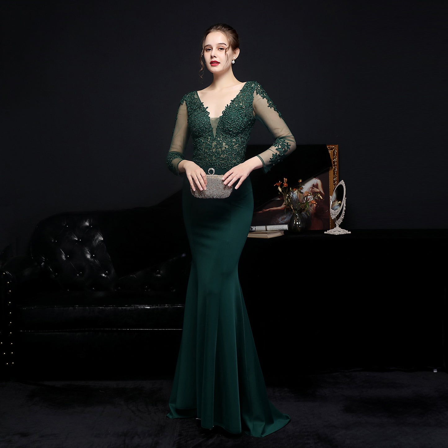 Long Sleeve Lace Granada Gown