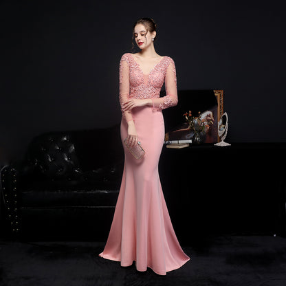 Long Sleeve Lace Granada Gown